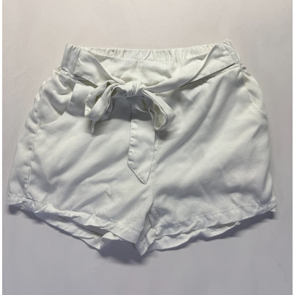 Thread & Supply Paperbag Shorts Womens Small White Tencel Lyocell Tie Front